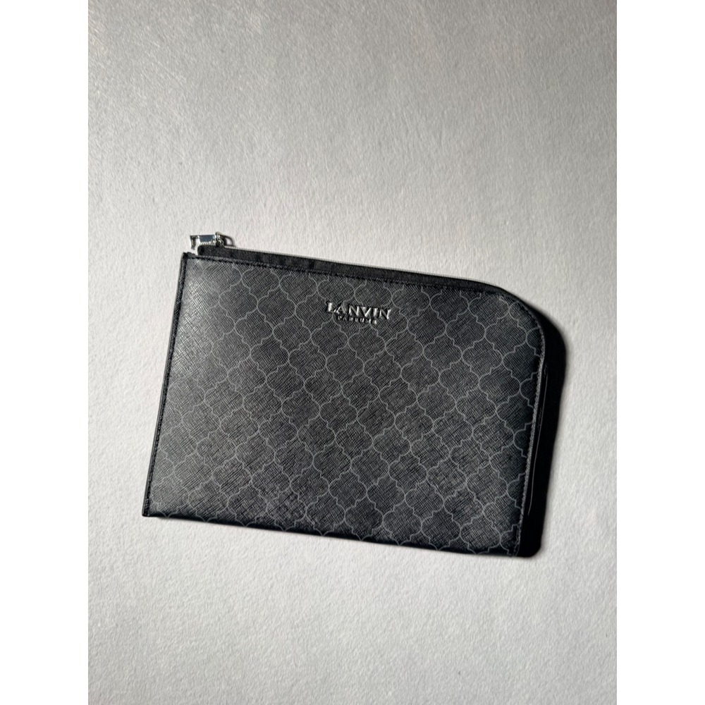 Lanvin Parfums Pouch Mens OS Black Geometric Pattern Turkish Airlines Exclusive